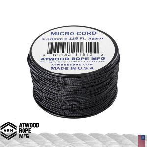 Micro Cord Atwood Rope MFG black paracord