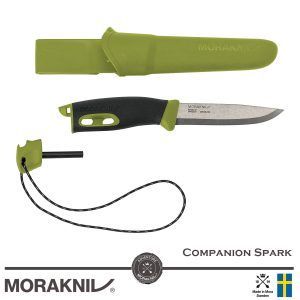 Cutit Morakniv Companion Spark green pentru bushcraft